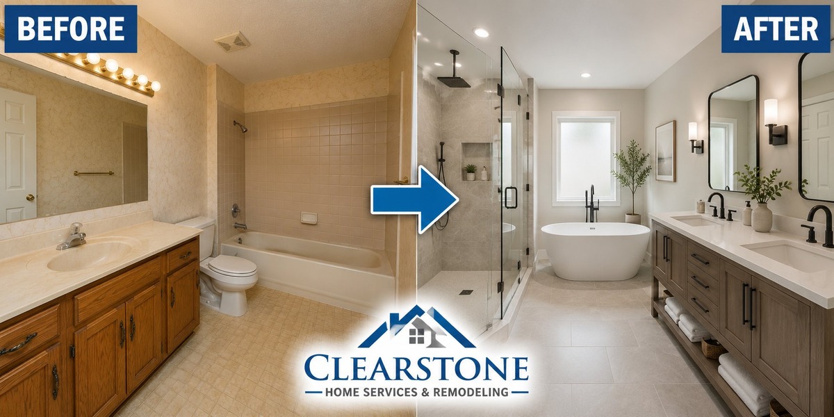 Bathroom Before and After Remodel